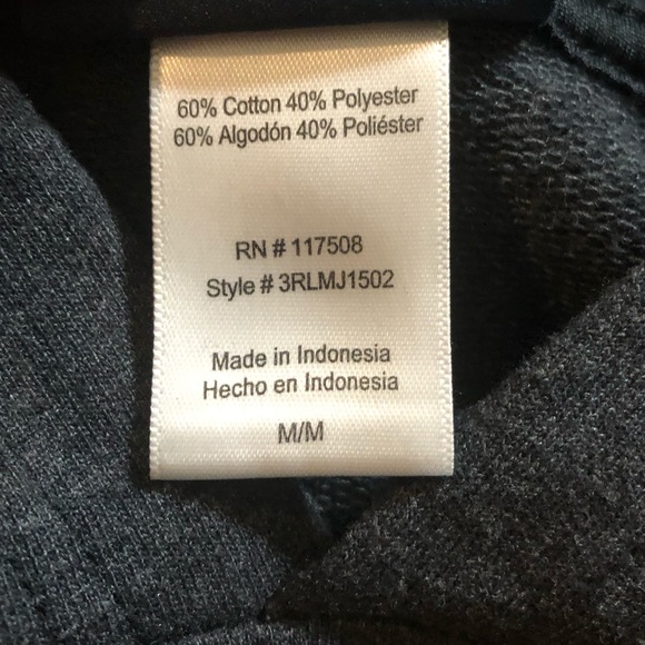 Men’s Reebok Grey Hoodie Sweatshirt, Size Medium - Picture 6 of 6